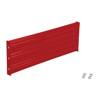 Vestil Bolt-On Style Guard Rail 4 Ft Red GR-F3R-BO-4-RD